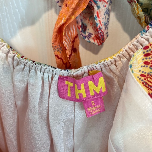 Boho Festive  Maxi Dress in Orange & Yellow Sundress Size S - Picture 7 of 8